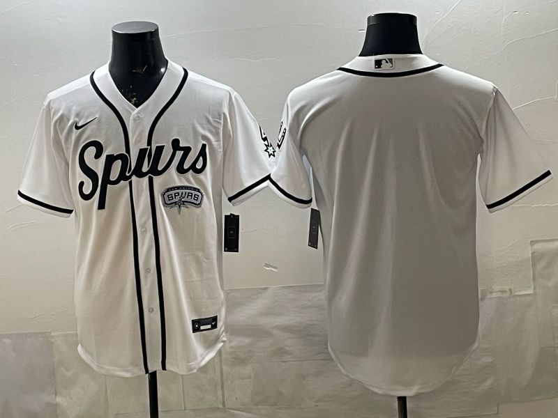 Men San Antonio Spurs Blank White Nike 2025 NBA Jersey style 02